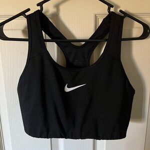 Nike black dri-fit sports bra, large
